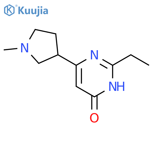 4(3H)-Pyrimidinone, 2-ethyl-6-(1-methyl-3-pyrrolidinyl)- structure