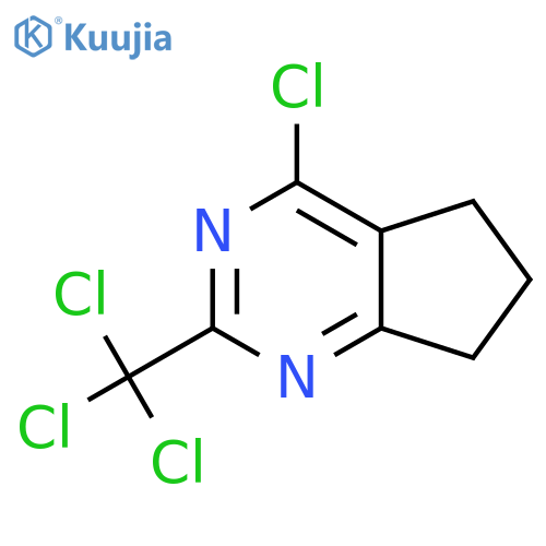 4-chloro-2-(trichloromethyl)-5H,6H,7H-cyclopenta[d]pyrimidine structure