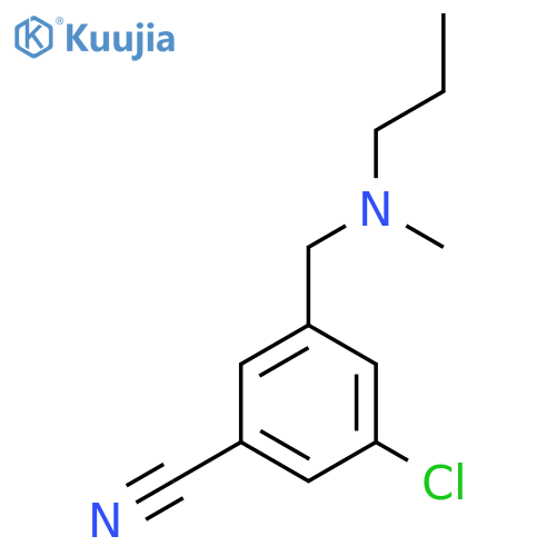 Benzonitrile, 3-chloro-5-[(methylpropylamino)methyl]- structure
