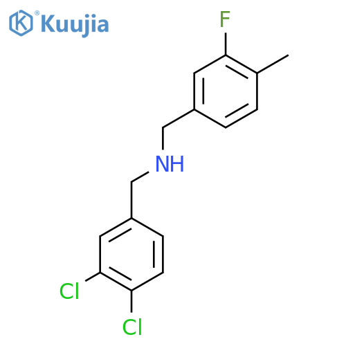 [(3,4-Dichlorophenyl)methyl][(3-fluoro-4-methylphenyl)methyl]amine structure