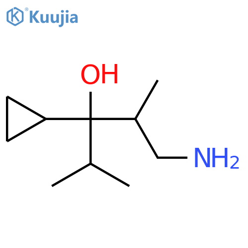 1-Amino-3-cyclopropyl-2,4-dimethylpentan-3-ol structure