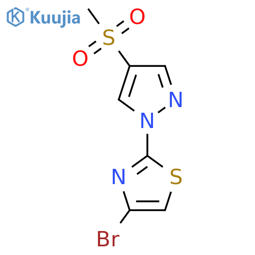 4-bromo-2-(4-methanesulfonyl-1H-pyrazol-1-yl)-1,3-thiazole structure