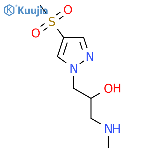 1-(4-methanesulfonyl-1H-pyrazol-1-yl)-3-(methylamino)propan-2-ol structure