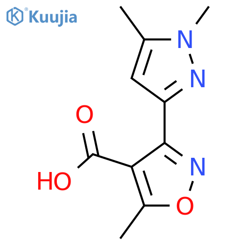 3-(1,5-Dimethyl-3-pyrazolyl)-5-methylisoxazole-4-carboxylic Acid structure