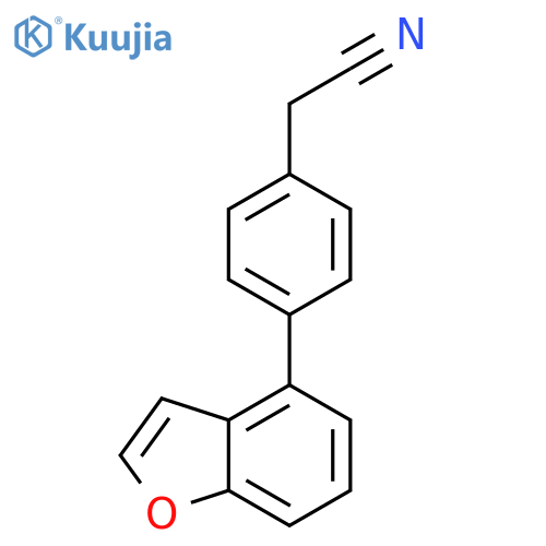 Benzeneacetonitrile, 4-(4-benzofuranyl)- structure