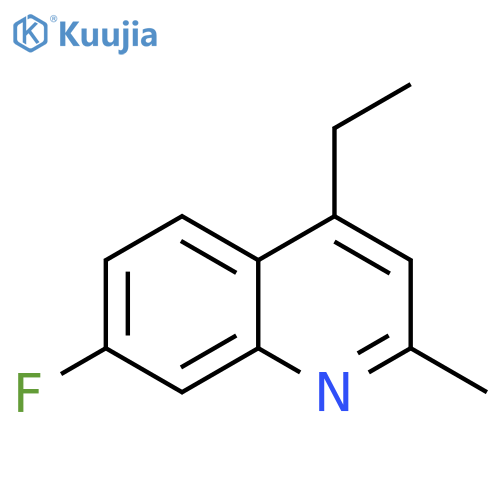 Quinoline, 4-ethyl-7-fluoro-2-methyl- structure