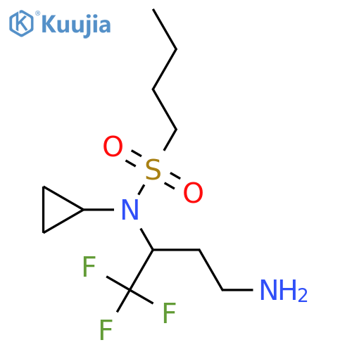 N-(4-amino-1,1,1-trifluorobutan-2-yl)-N-cyclopropylbutane-1-sulfonamide structure