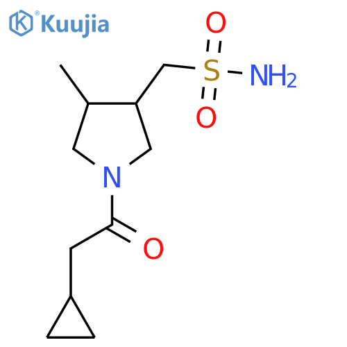 [1-(2-Cyclopropylacetyl)-4-methylpyrrolidin-3-yl]methanesulfonamide structure