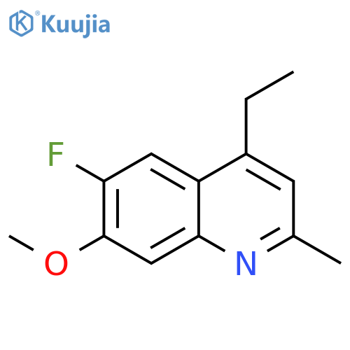 Quinoline, 4-ethyl-6-fluoro-7-methoxy-2-methyl- structure