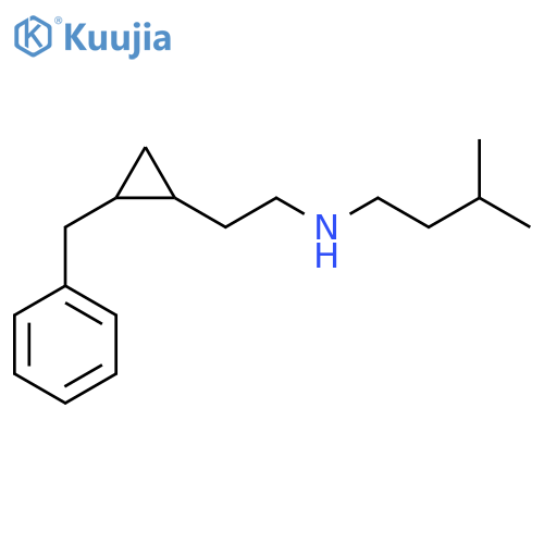[2-(2-Benzylcyclopropyl)ethyl](3-methylbutyl)amine structure