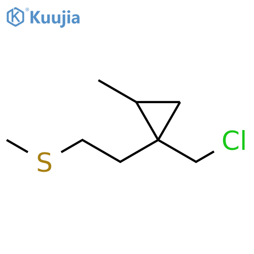 Cyclopropane, 1-(chloromethyl)-2-methyl-1-[2-(methylthio)ethyl]- structure