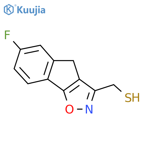 {6-fluoro-4H-indeno2,1-d1,2oxazol-3-yl}methanethiol structure