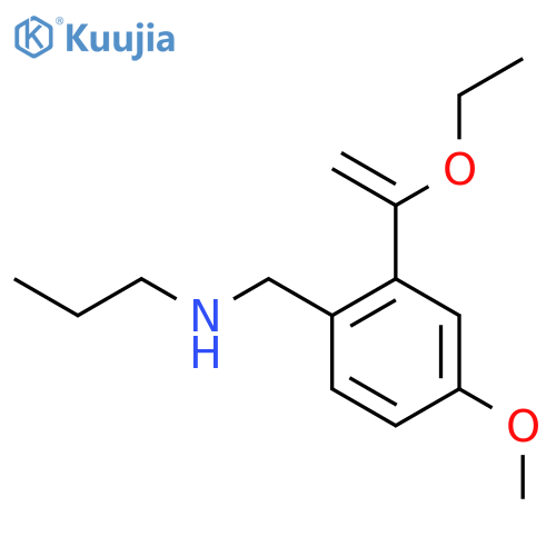 {[2-(1-Ethoxyethenyl)-4-methoxyphenyl]methyl}(propyl)amine structure
