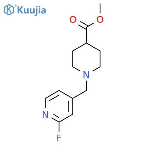 methyl 1-(2-fluoropyridin-4-yl)methylpiperidine-4-carboxylate structure