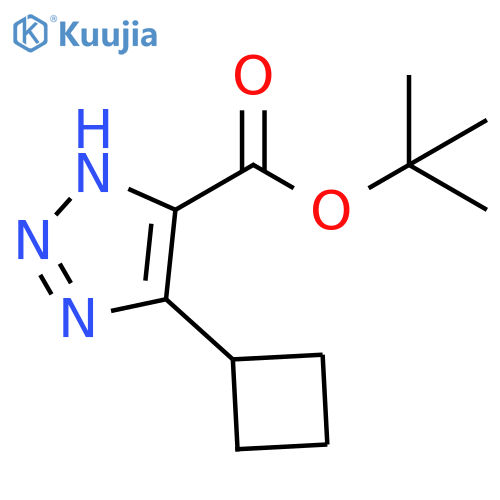 1H-1,2,3-Triazole-5-carboxylic acid, 4-cyclobutyl-, 1,1-dimethylethyl ester structure