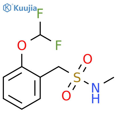 Benzenemethanesulfonamide, 2-(difluoromethoxy)-N-methyl- structure