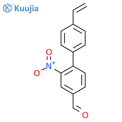 4-(4-ethenylphenyl)-3-nitrobenzaldehyde structure