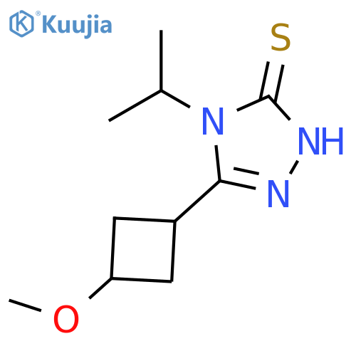 3H-1,2,4-Triazole-3-thione, 2,4-dihydro-5-(3-methoxycyclobutyl)-4-(1-methylethyl)- structure