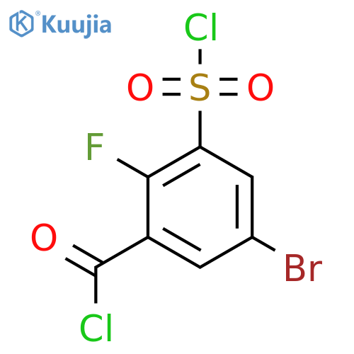 5-Bromo-3-(chlorosulfonyl)-2-fluorobenzoyl chloride structure