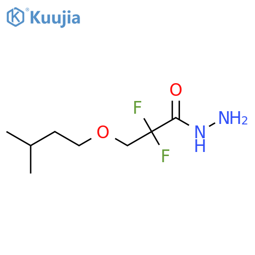 2,2-Difluoro-3-(3-methylbutoxy)propanehydrazide structure