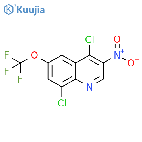 Quinoline, 4,8-dichloro-3-nitro-6-(trifluoromethoxy)- structure