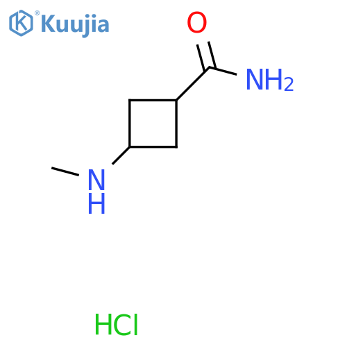 3-(methylamino)cyclobutane-1-carboxamide hydrochloride structure