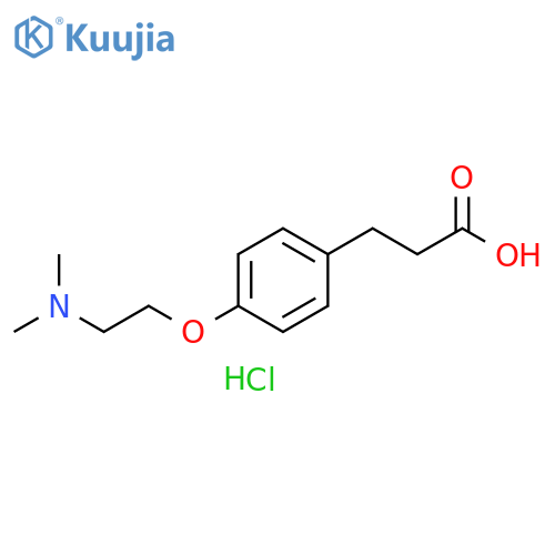 3-{4-2-(dimethylamino)ethoxyphenyl}propanoic acid hydrochloride structure