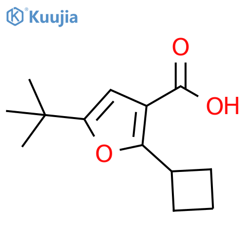 3-Furancarboxylic acid, 2-cyclobutyl-5-(1,1-dimethylethyl)- structure