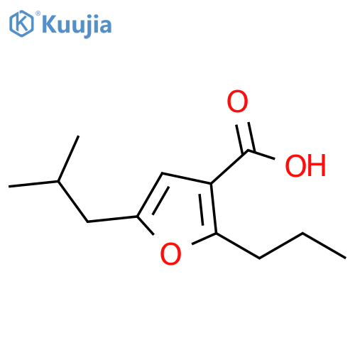 3-Furancarboxylic acid, 5-(2-methylpropyl)-2-propyl- structure