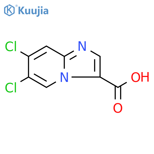 6,7-dichloroimidazo[1,2-a]pyridine-3-carboxylic acid structure