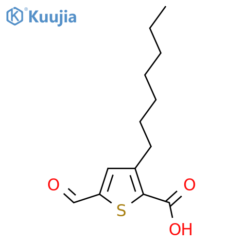 5-Formyl-3-heptylthiophene-2-carboxylic acid structure