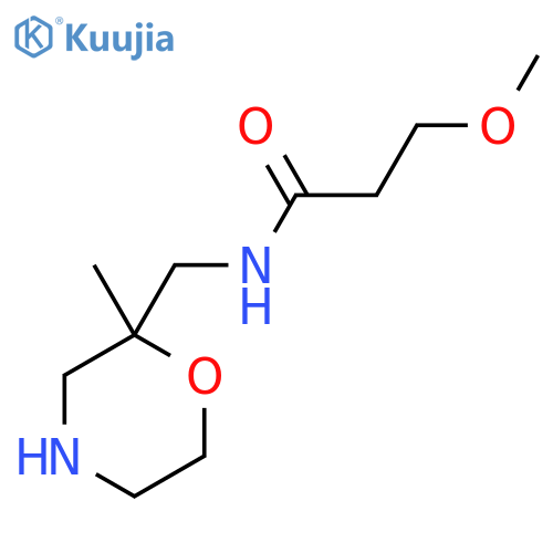 3-methoxy-N-[(2-methylmorpholin-2-yl)methyl]propanamide structure