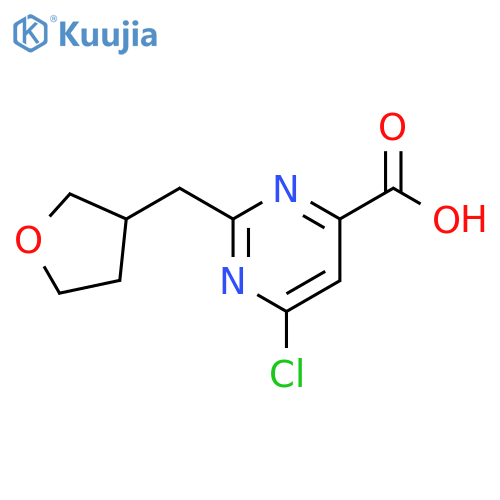 4-Pyrimidinecarboxylic acid, 6-chloro-2-[(tetrahydro-3-furanyl)methyl]- structure