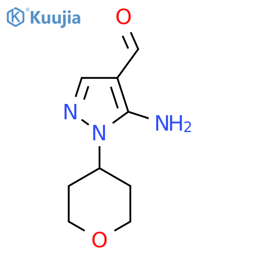 5-amino-1-(oxan-4-yl)-1H-pyrazole-4-carbaldehyde structure