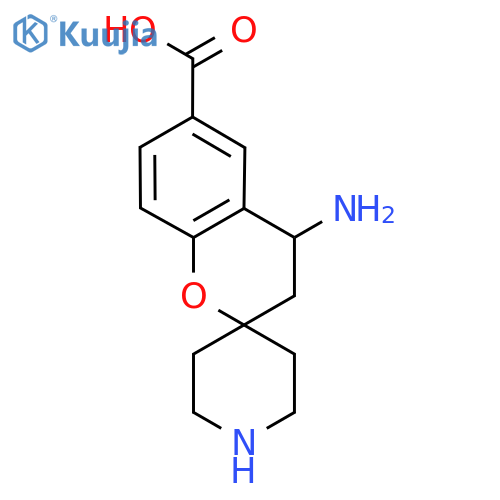 4-Amino-3,4-dihydrospiro[1-benzopyran-2,4'-piperidine]-6-carboxylic acid structure
