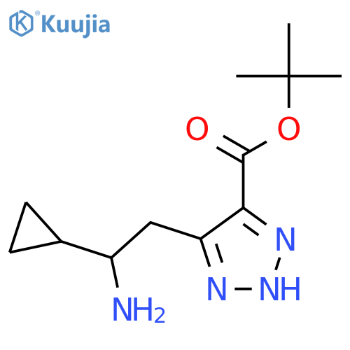 tert-butyl 5-(2-amino-2-cyclopropylethyl)-1H-1,2,3-triazole-4-carboxylate structure