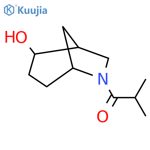 1-{2-hydroxy-6-azabicyclo3.2.1octan-6-yl}-2-methylpropan-1-one structure