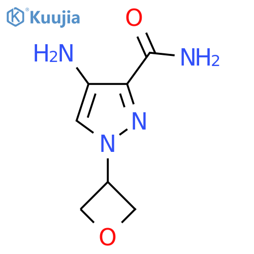 4-amino-1-(oxetan-3-yl)-1H-pyrazole-3-carboxamide structure