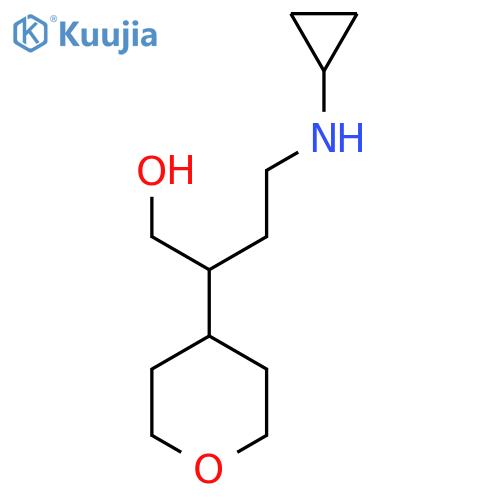 4-(Cyclopropylamino)-2-(oxan-4-yl)butan-1-ol structure