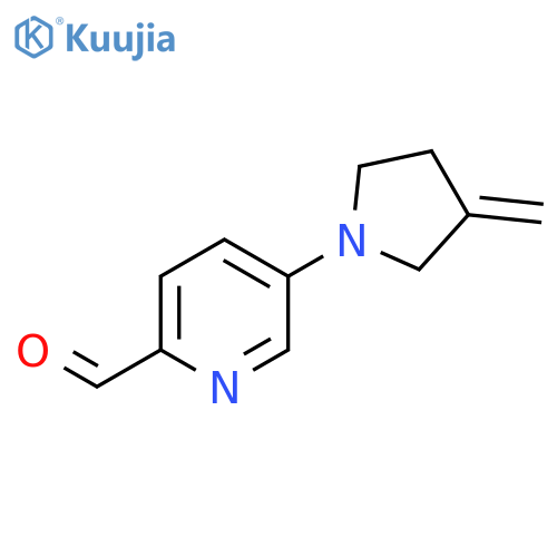 5-(3-Methylidenepyrrolidin-1-yl)pyridine-2-carbaldehyde structure