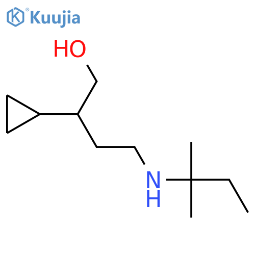 2-Cyclopropyl-4-[(2-methylbutan-2-yl)amino]butan-1-ol structure