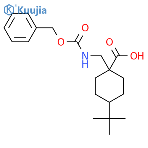 1-({(benzyloxy)carbonylamino}methyl)-4-tert-butylcyclohexane-1-carboxylic acid structure