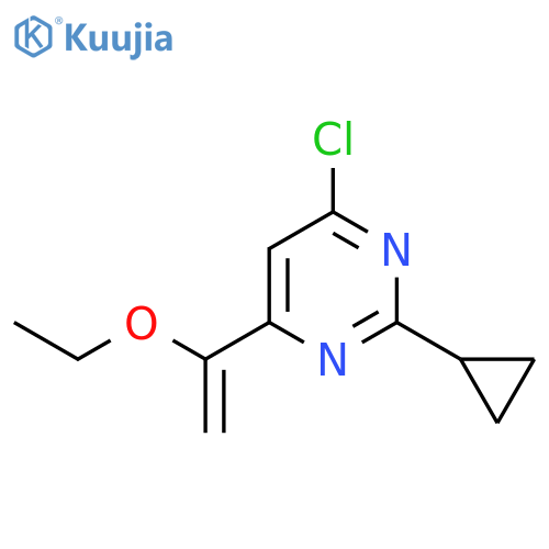 4-Chloro-2-cyclopropyl-6-(1-ethoxyethenyl)pyrimidine structure