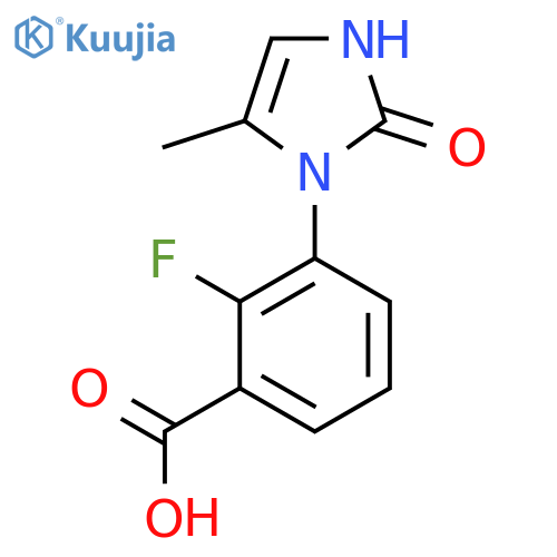 2-fluoro-3-(5-methyl-2-oxo-2,3-dihydro-1H-imidazol-1-yl)benzoic acid structure