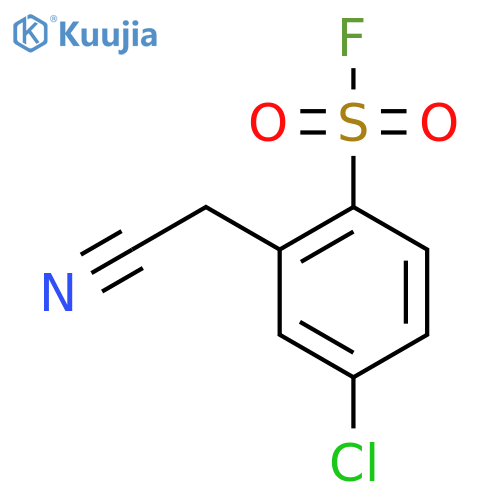 4-Chloro-2-(cyanomethyl)benzene-1-sulfonyl fluoride structure