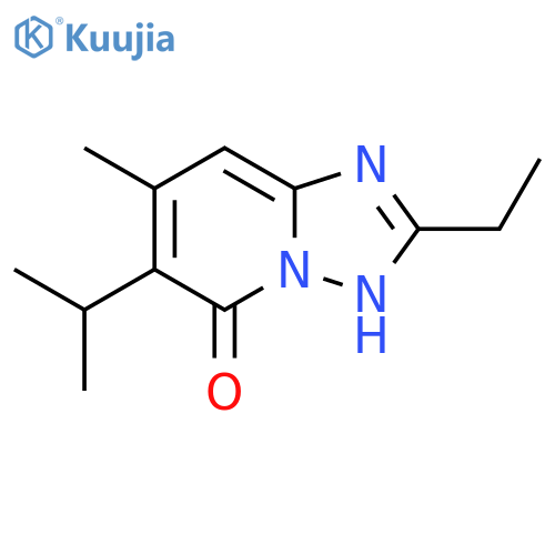 2-ethyl-7-methyl-6-(propan-2-yl)-1,2,4triazolo1,5-apyridin-5-ol structure