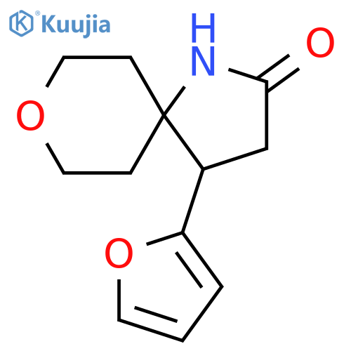 8-Oxa-1-azaspiro[4.5]decan-2-one, 4-(2-furanyl)- structure
