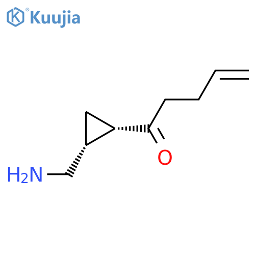 rac-1-[(1R,2S)-2-(aminomethyl)cyclopropyl]pent-4-en-1-one structure