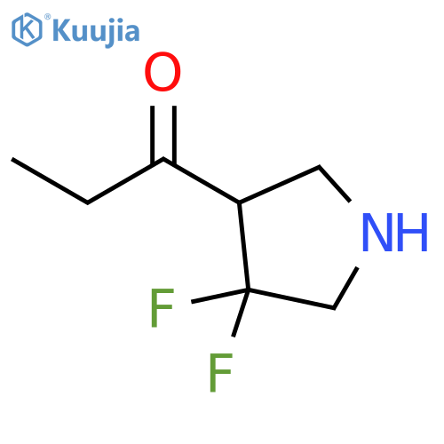1-Propanone, 1-(4,4-difluoro-3-pyrrolidinyl)- structure