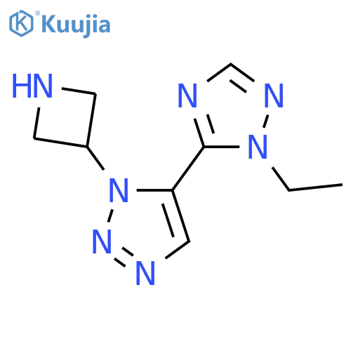 1-(azetidin-3-yl)-5-(1-ethyl-1H-1,2,4-triazol-5-yl)-1H-1,2,3-triazole structure